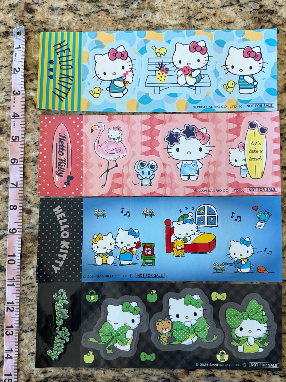 Sanrio Hello Kitty Big Stickers Bundle x 4 NEW Japan
